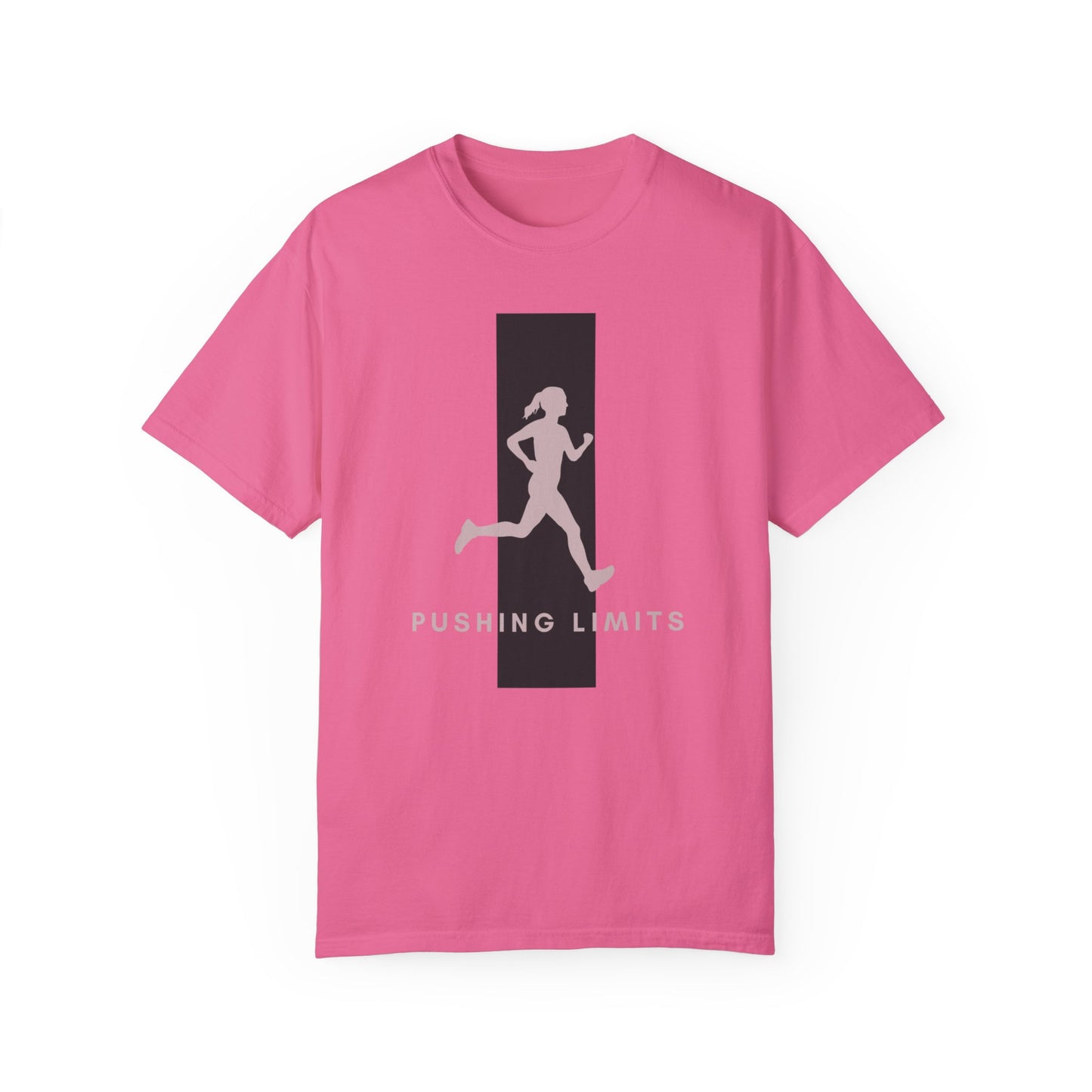 Unisex Garment-Dyed T-shirt, female running, woman Pushing Limits