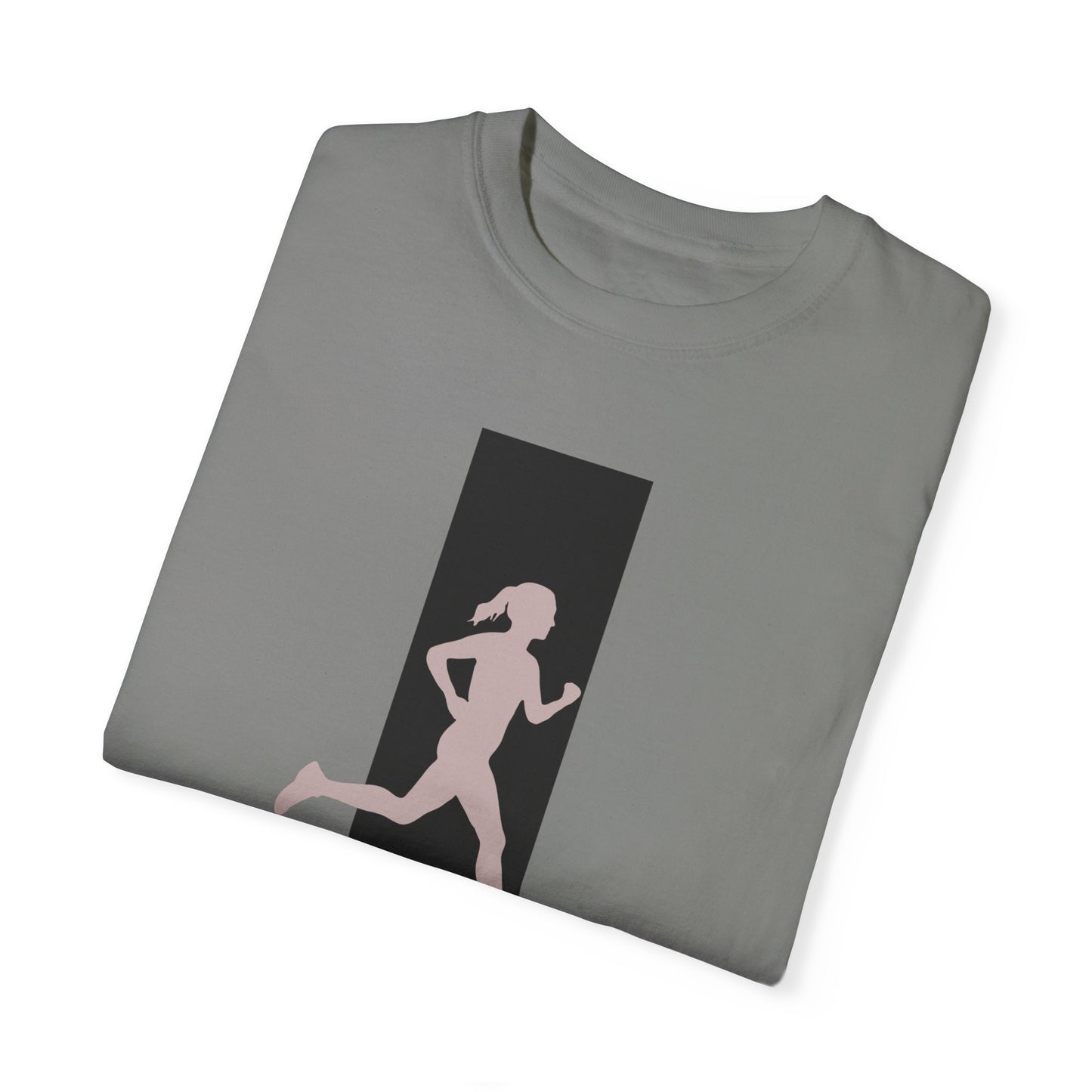 Unisex Garment-Dyed T-shirt, female running, woman Pushing Limits