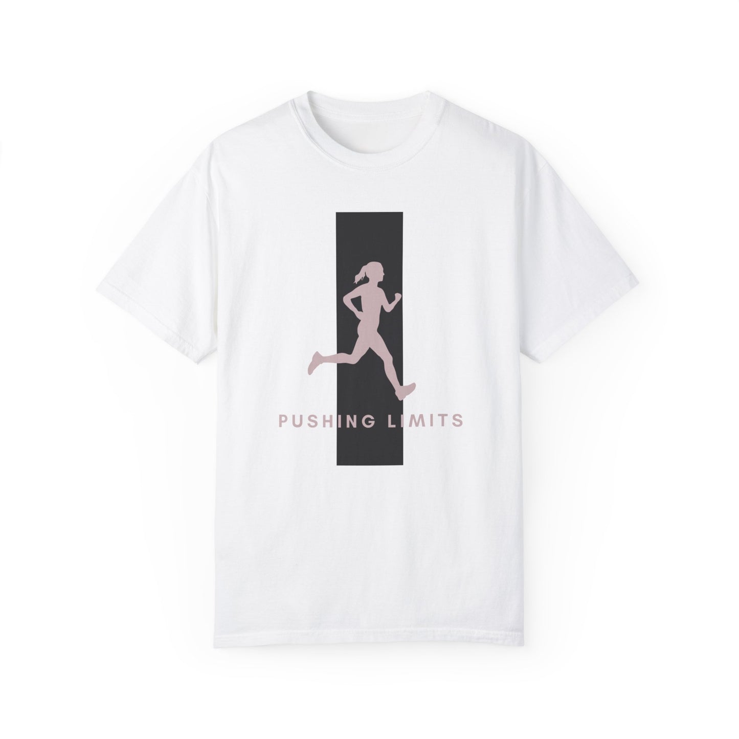 Unisex Garment-Dyed T-shirt, female running, woman Pushing Limits