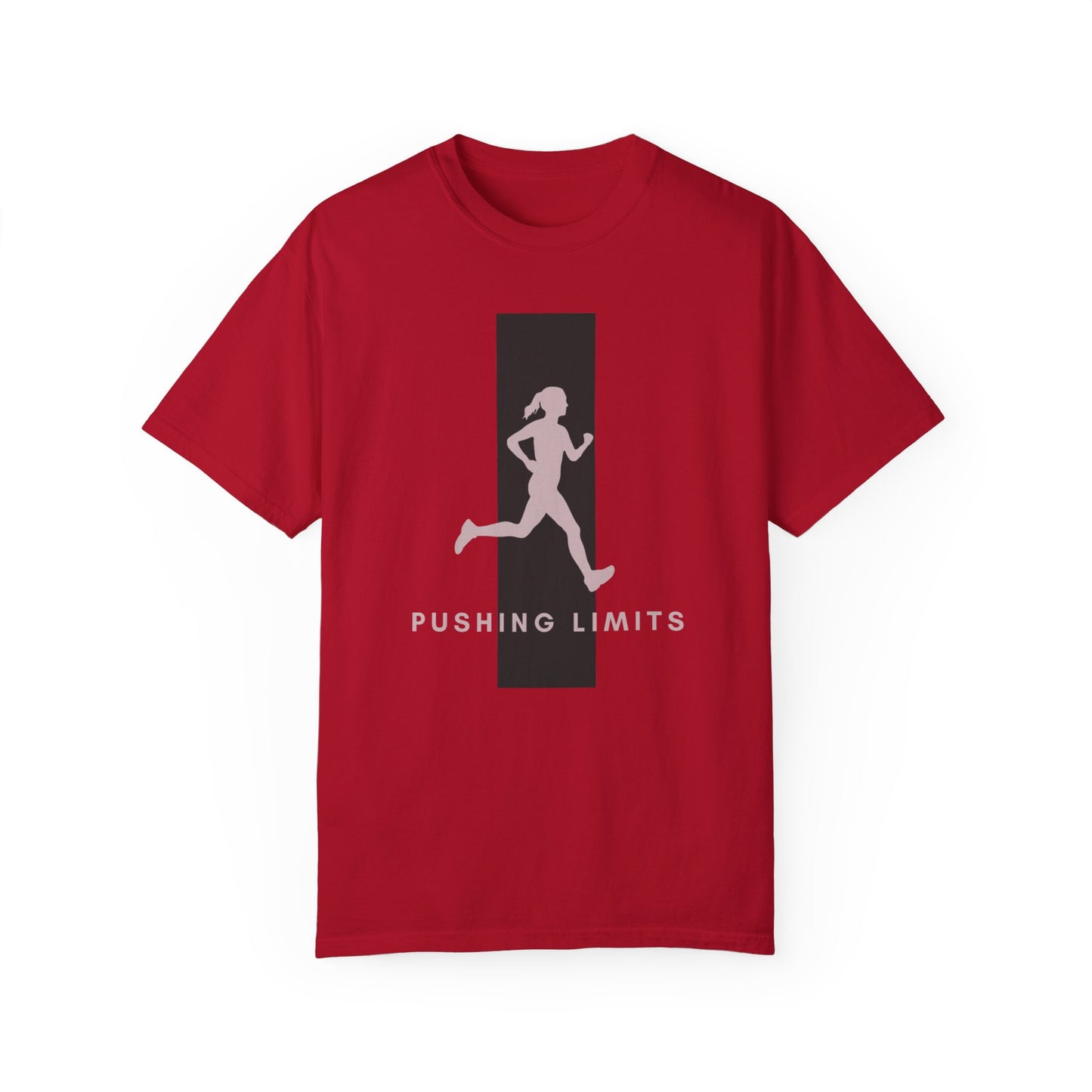 Unisex Garment-Dyed T-shirt, female running, woman Pushing Limits