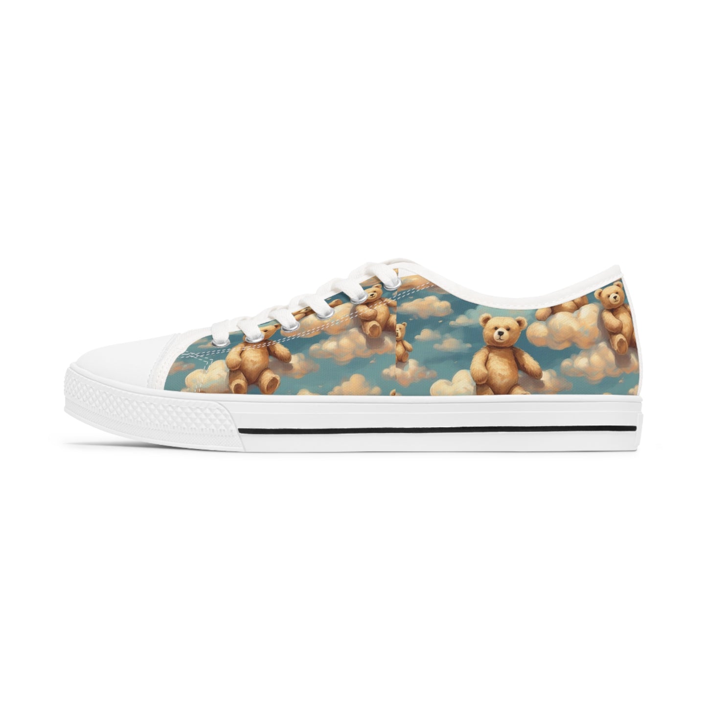 Women's Low Top Sneakers, with teddy bears