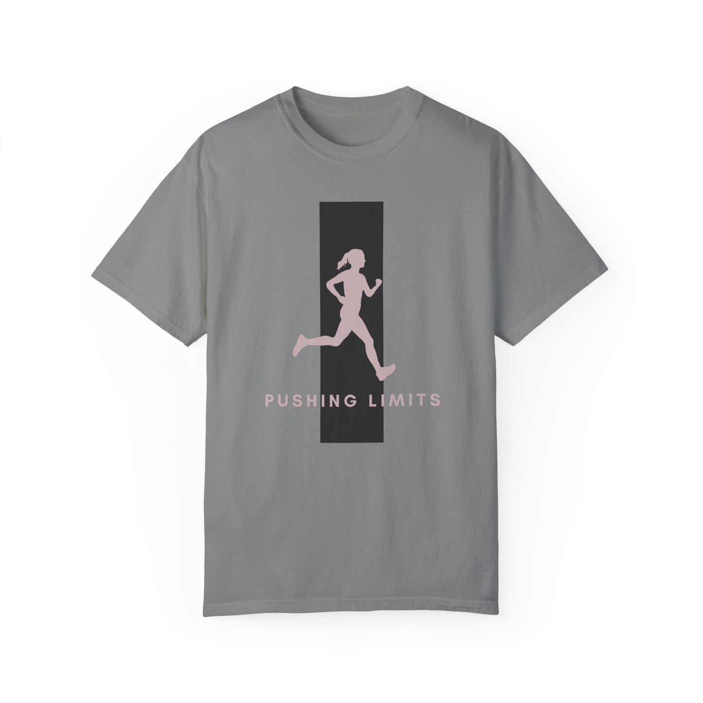 Unisex Garment-Dyed T-shirt, female running, woman Pushing Limits