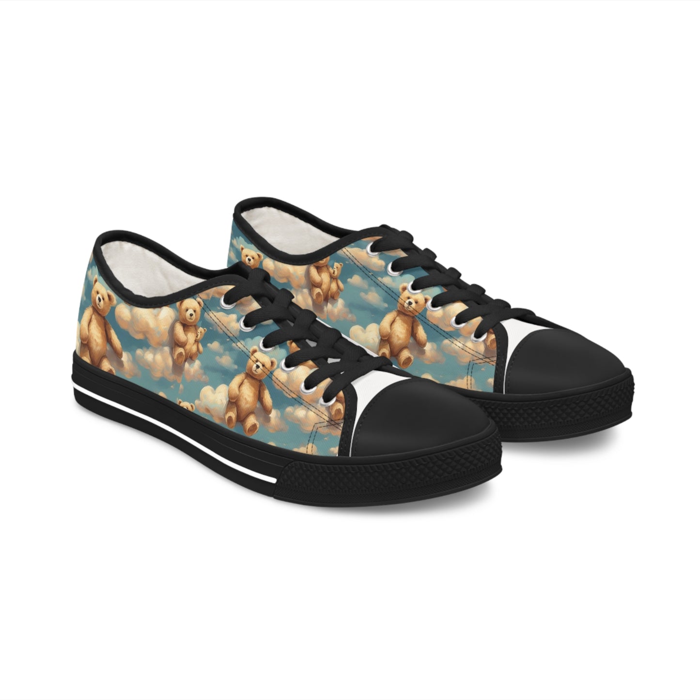 Women's Low Top Sneakers, with teddy bears