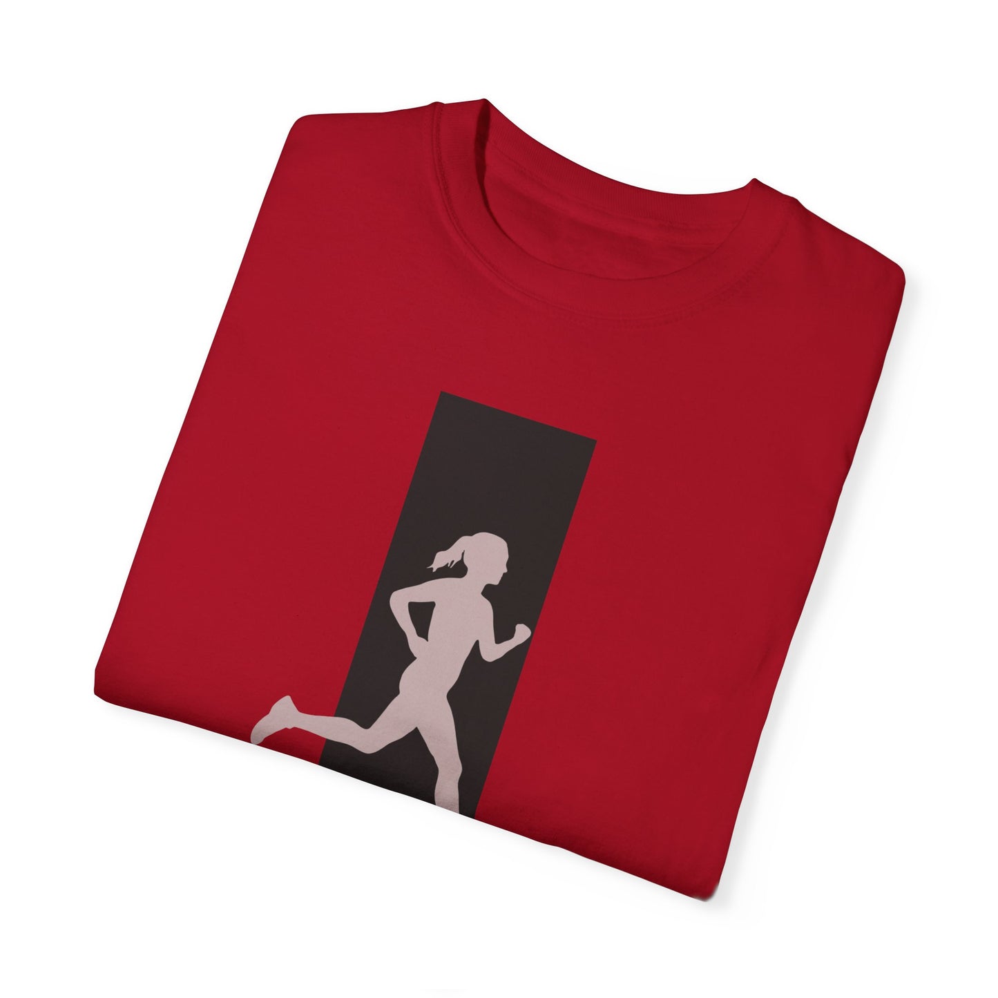 Unisex Garment-Dyed T-shirt, female running, woman Pushing Limits