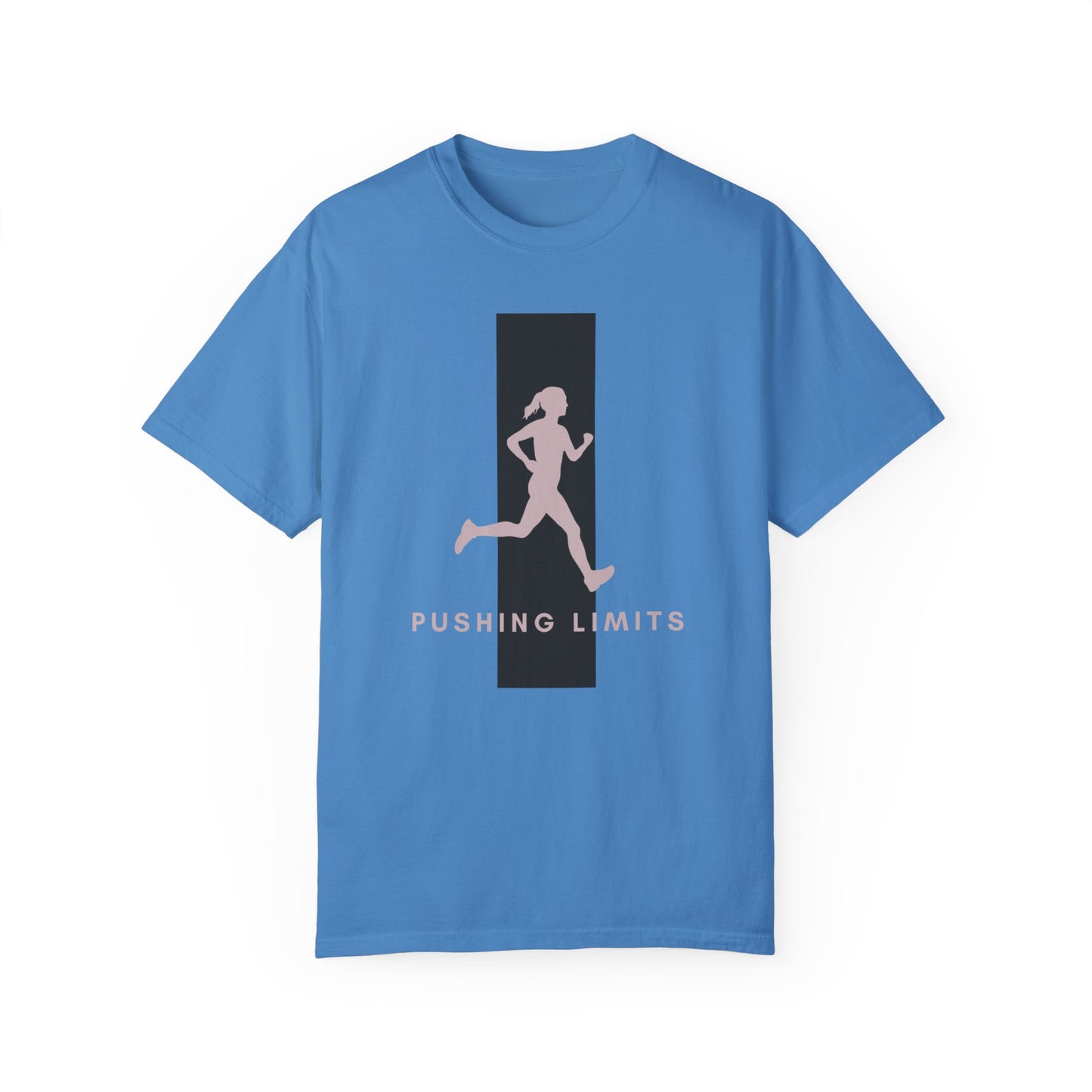 Unisex Garment-Dyed T-shirt, female running, woman Pushing Limits