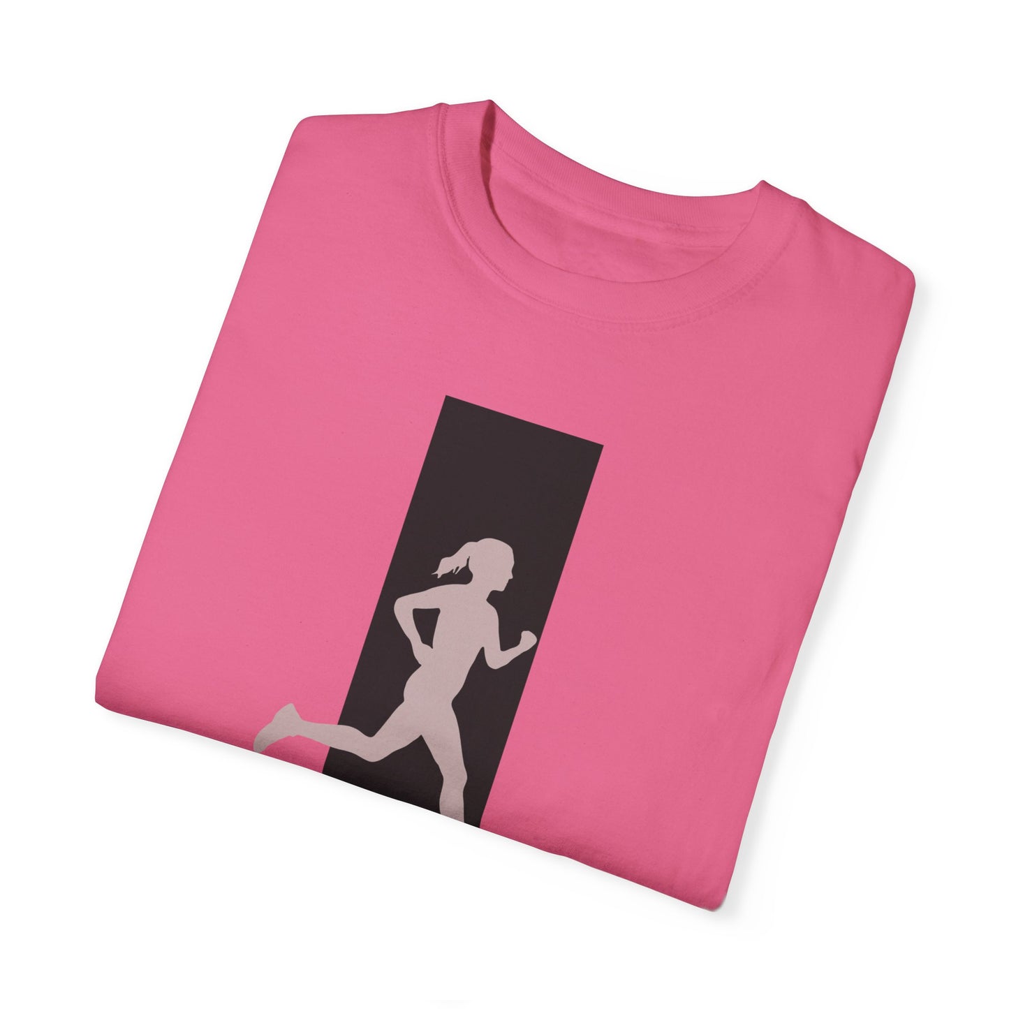 Unisex Garment-Dyed T-shirt, female running, woman Pushing Limits