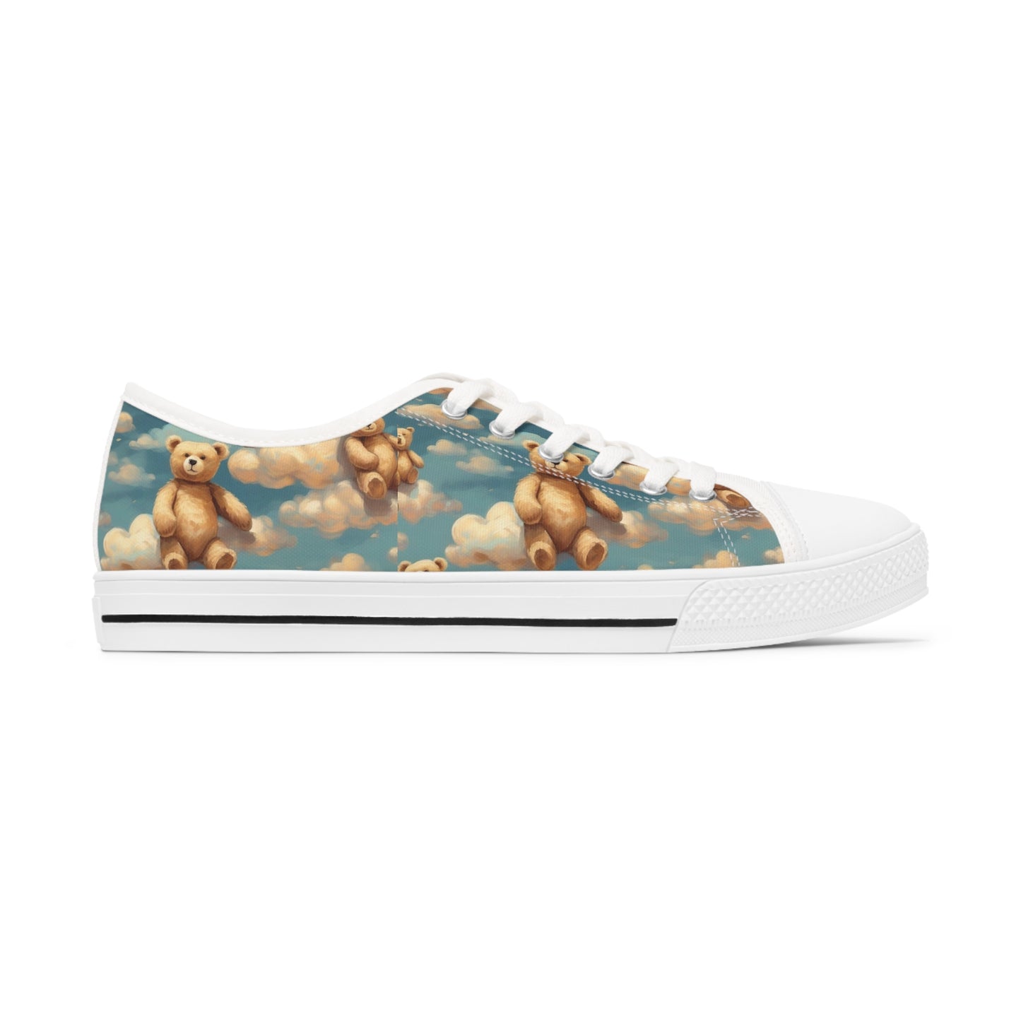 Women's Low Top Sneakers, with teddy bears