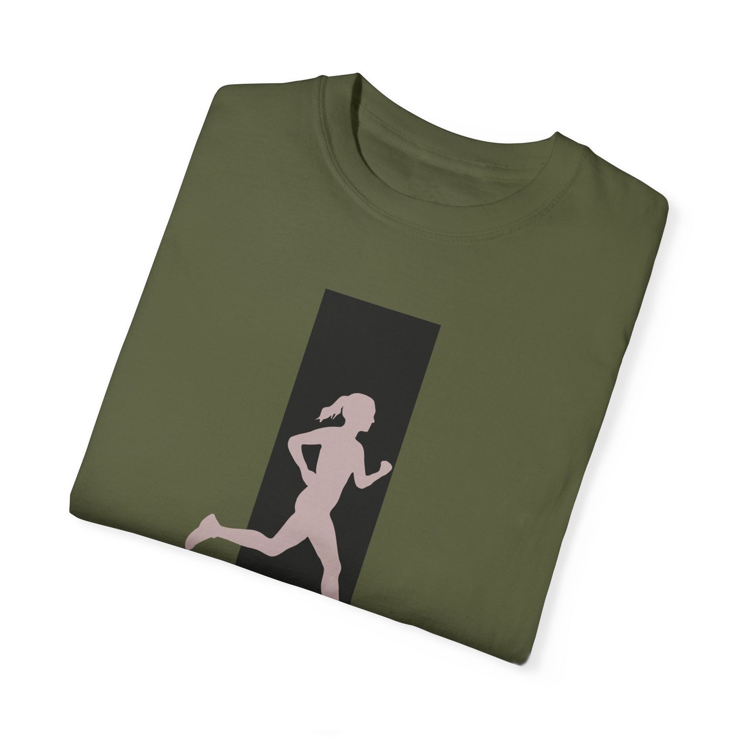 Unisex Garment-Dyed T-shirt, female running, woman Pushing Limits